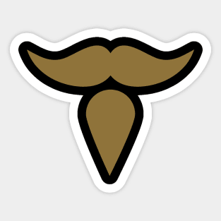 hipster moustache beard Sticker